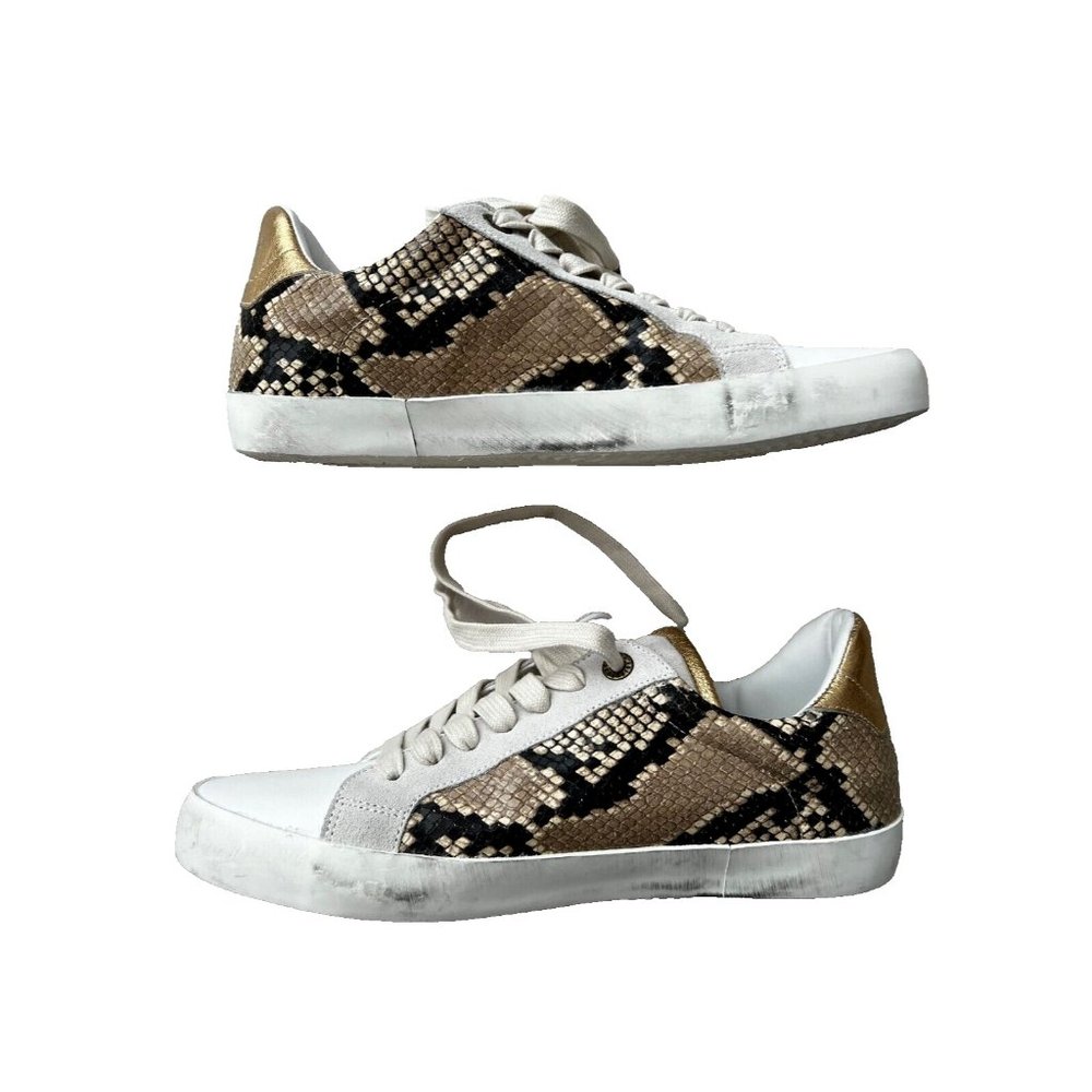 Zadig & Voltaire Leather Snake Print Sneakers ( 41 )
